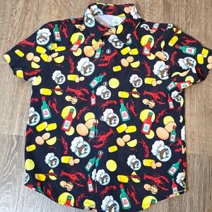 5 for $25 Bucees Crawfish Boil Youth Button Down Shirt Xs